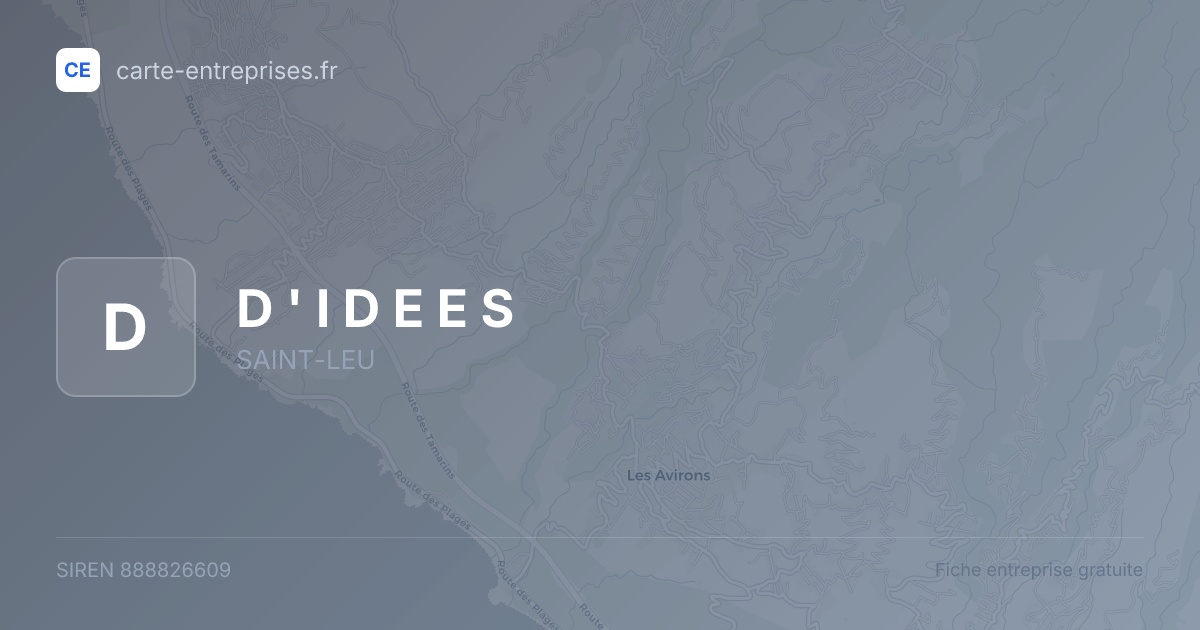 D ' I D E E S — 888826609 — fiche entreprise