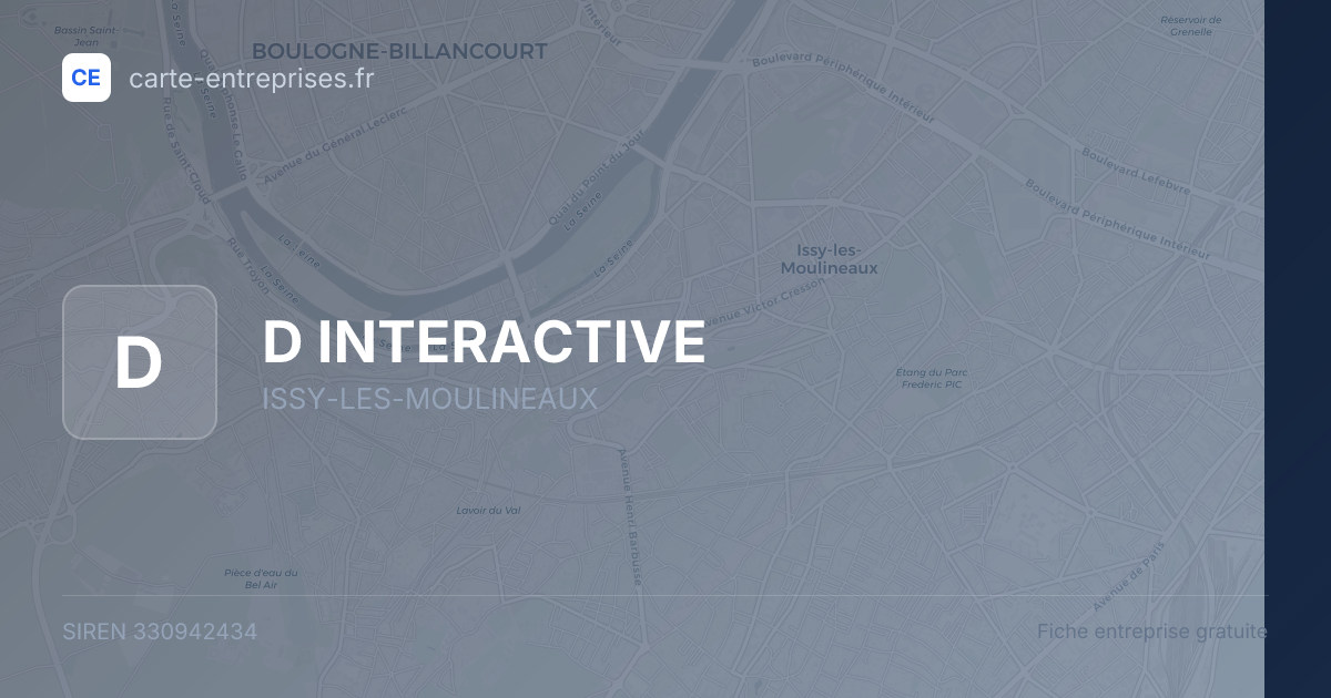 D INTERACTIVE — 330942434 — fiche entreprise