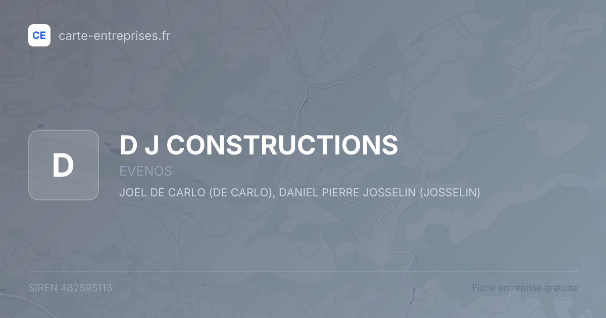 D J CONSTRUCTIONS — 482595113 — fiche entreprise