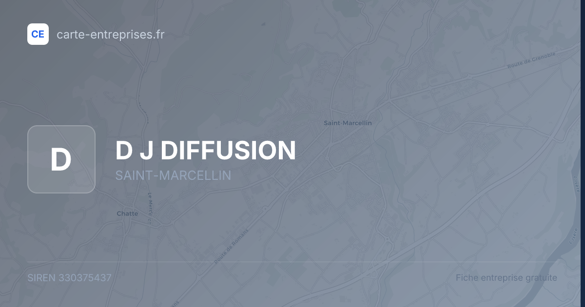 D J DIFFUSION — 330375437 — fiche entreprise