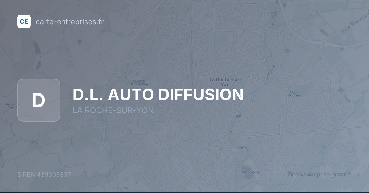 D.L. AUTO DIFFUSION — 439309337 — fiche entreprise