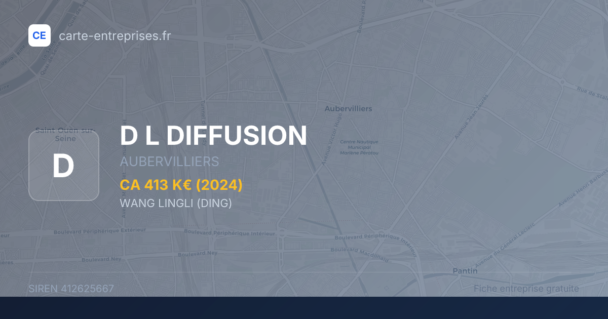 D L DIFFUSION — 412625667 — fiche entreprise