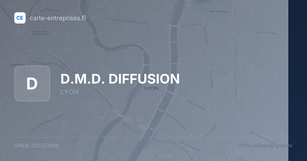 D.M.D. DIFFUSION — 330753898 — fiche entreprise