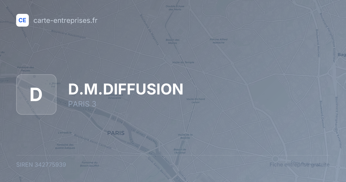 D.M.DIFFUSION — 342775939 — fiche entreprise
