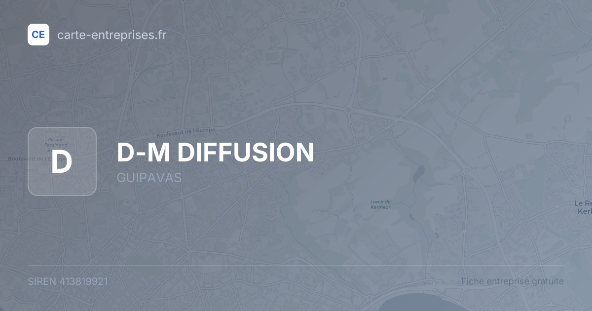 D-M DIFFUSION — 413819921 — fiche entreprise