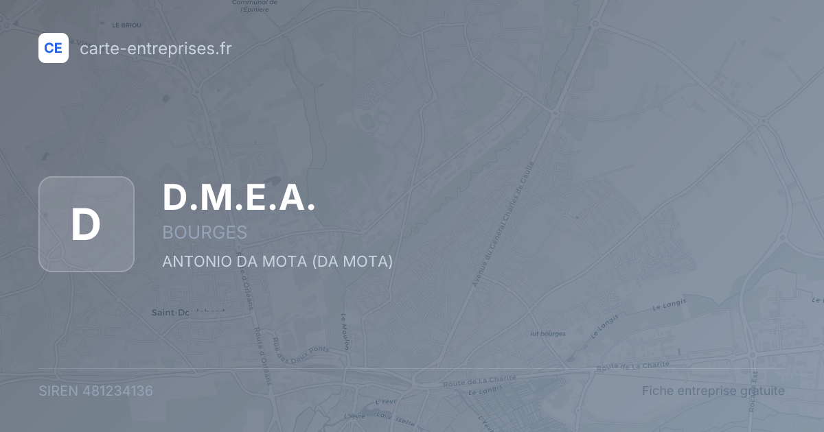 D.M.E.A. — 481234136 — fiche entreprise
