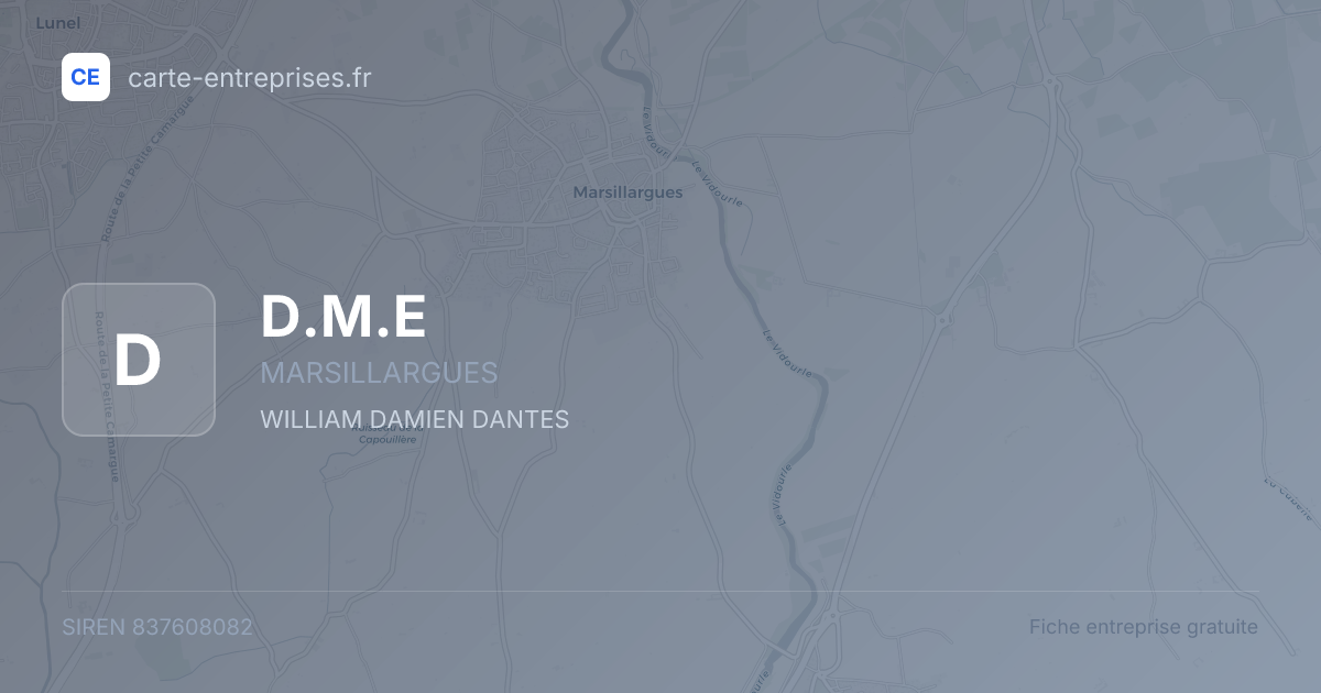 D.M.E — 837608082 — fiche entreprise