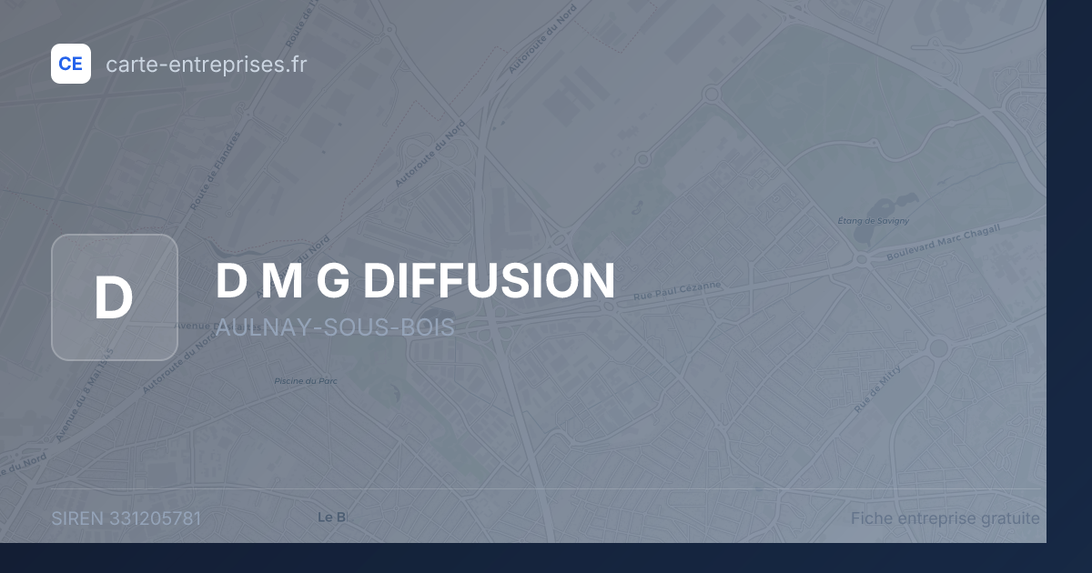 D M G DIFFUSION — 331205781 — fiche entreprise