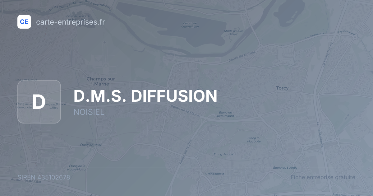 D.M.S. DIFFUSION — 435102678 — fiche entreprise