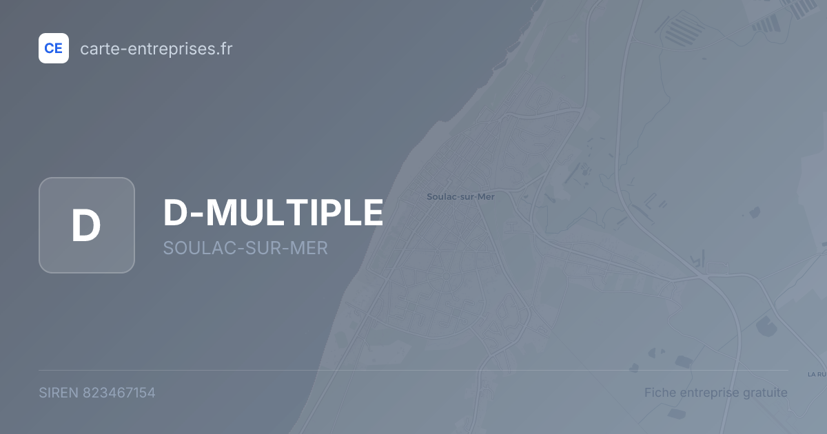 D-MULTIPLE — 823467154 — fiche entreprise