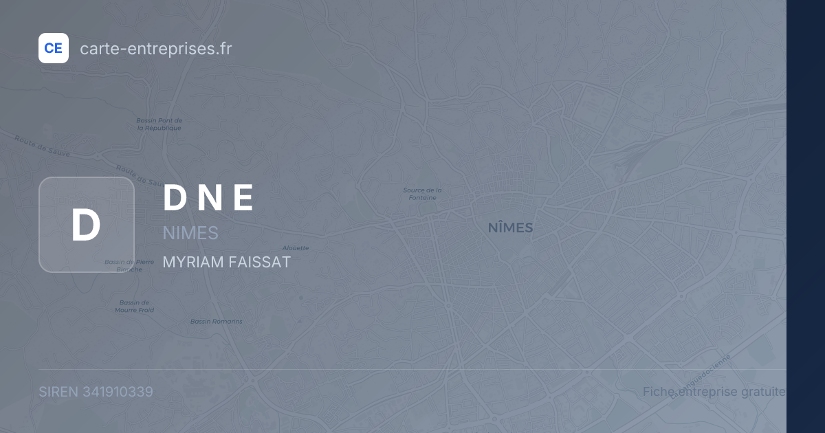 D N E — 341910339 — fiche entreprise