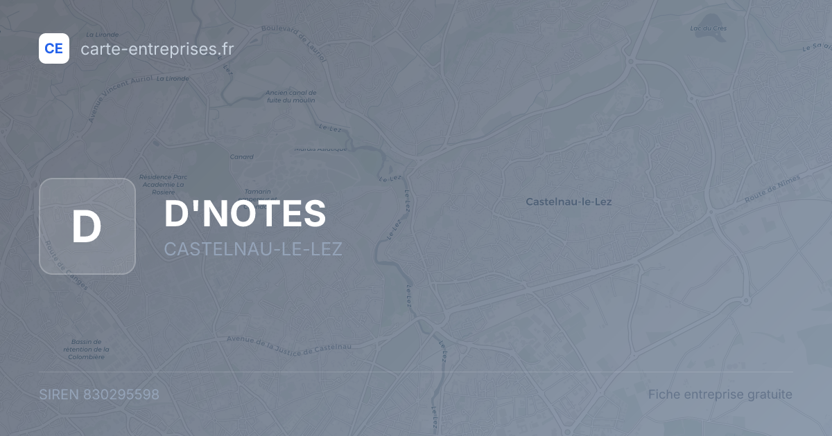 D'NOTES — 830295598 — fiche entreprise