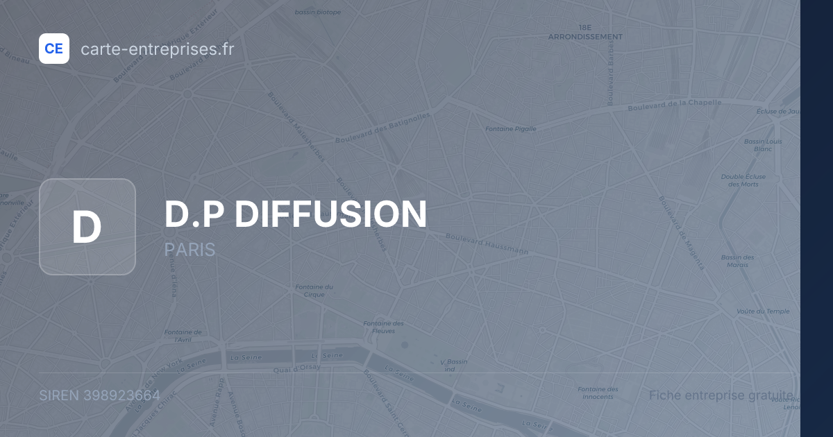 D.P DIFFUSION — 398923664 — fiche entreprise