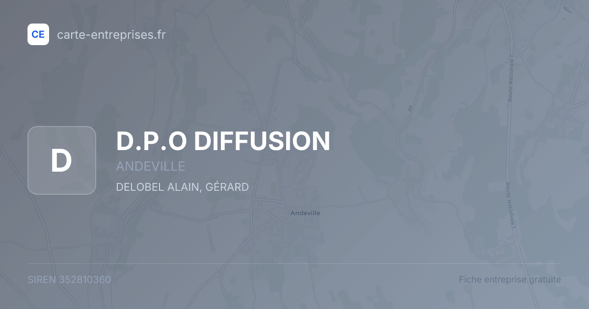 D.P.O DIFFUSION — 352810360 — fiche entreprise