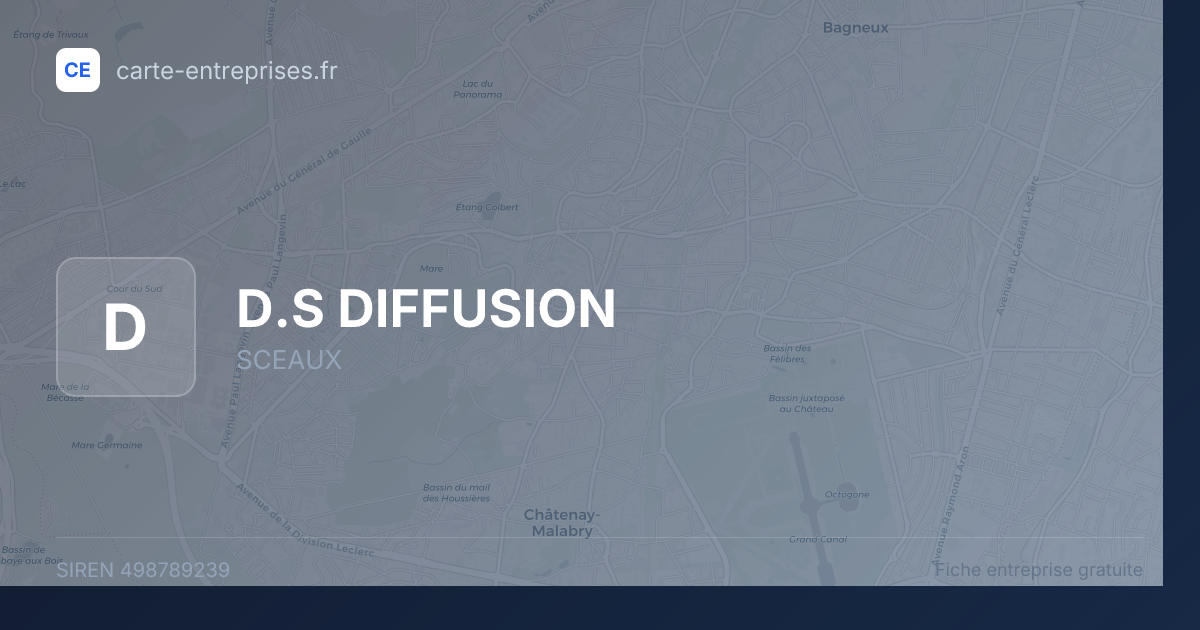 D.S DIFFUSION — 498789239 — fiche entreprise