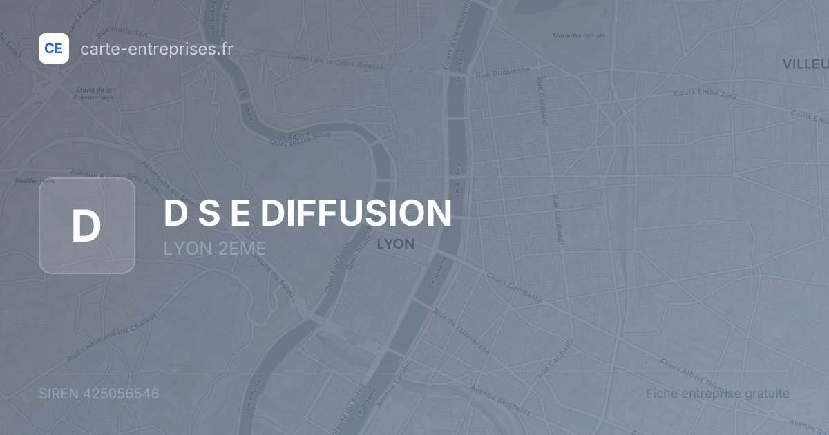 D S E DIFFUSION — 425056546 — fiche entreprise