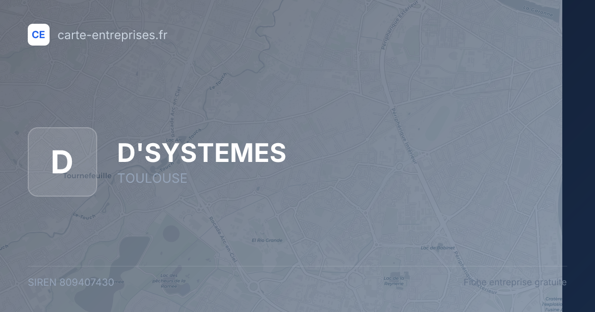 D'SYSTEMES — 809407430 — fiche entreprise
