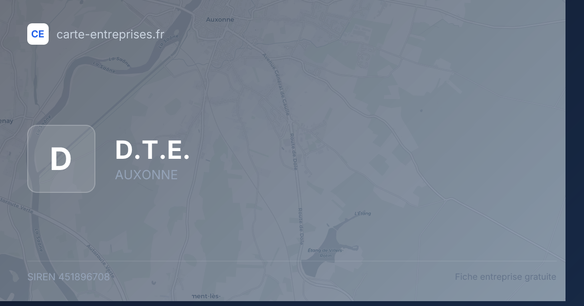D.T.E. — 451896708 — fiche entreprise