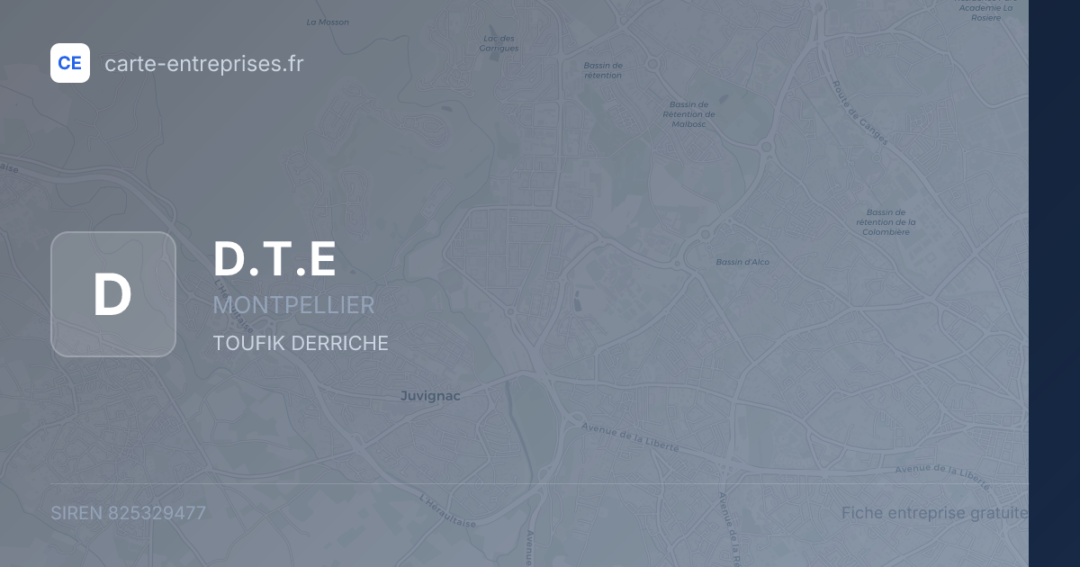 D.T.E — 825329477 — fiche entreprise
