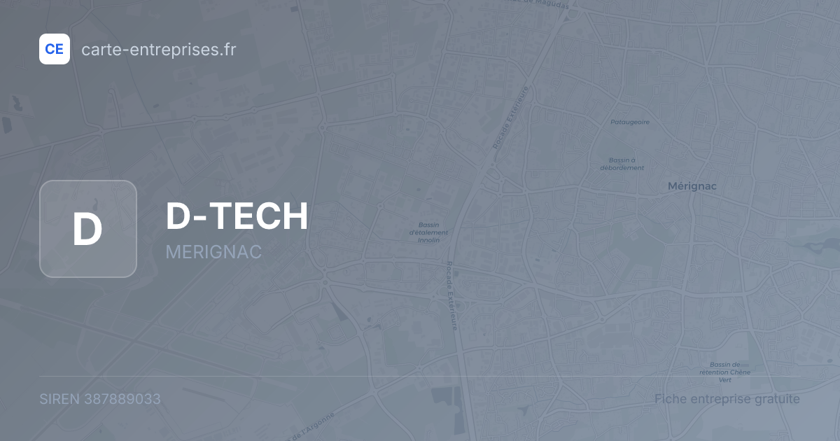D-TECH — 387889033 — fiche entreprise