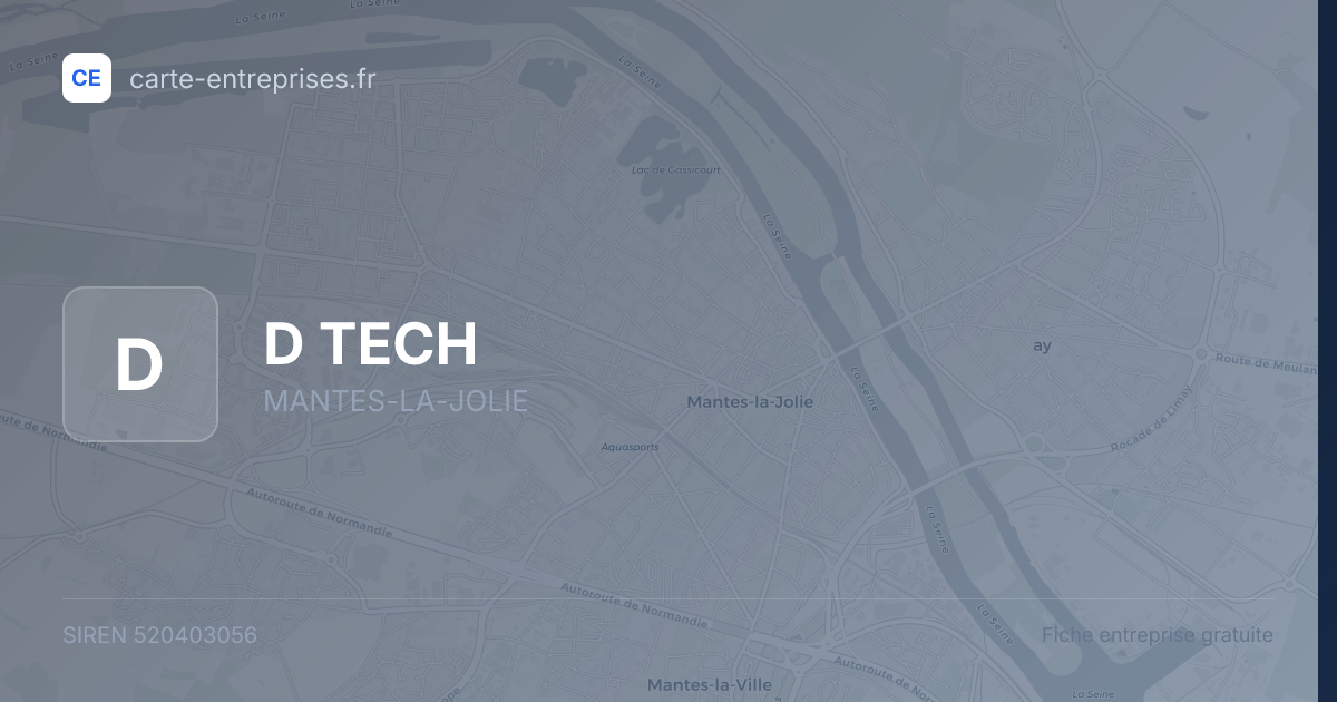 D TECH — 520403056 — fiche entreprise