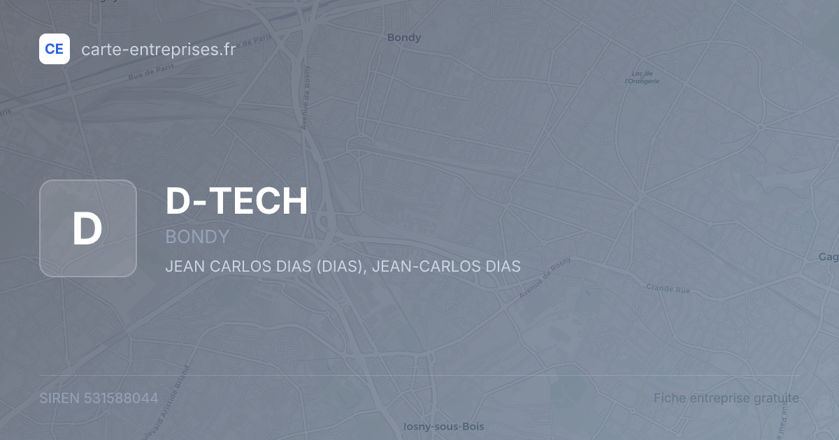 D-TECH — 531588044 — fiche entreprise