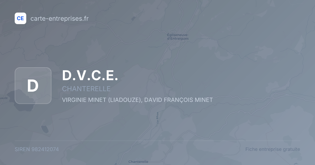 D.V.C.E. — 982412074 — fiche entreprise