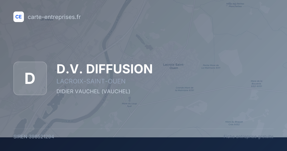 D.V. DIFFUSION — 398521294 — fiche entreprise