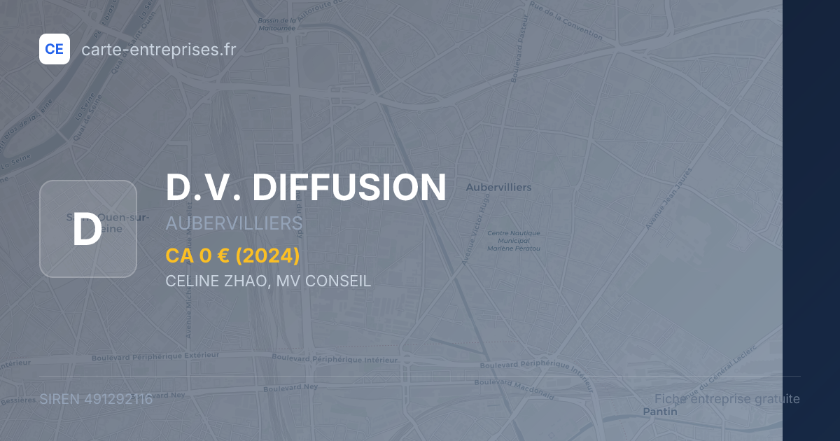 D.V. DIFFUSION — 491292116 — fiche entreprise