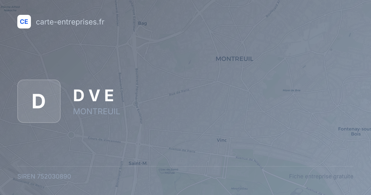 D V E — 752030890 — fiche entreprise
