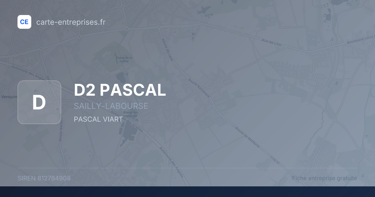 D2 PASCAL — 812784908 — fiche entreprise