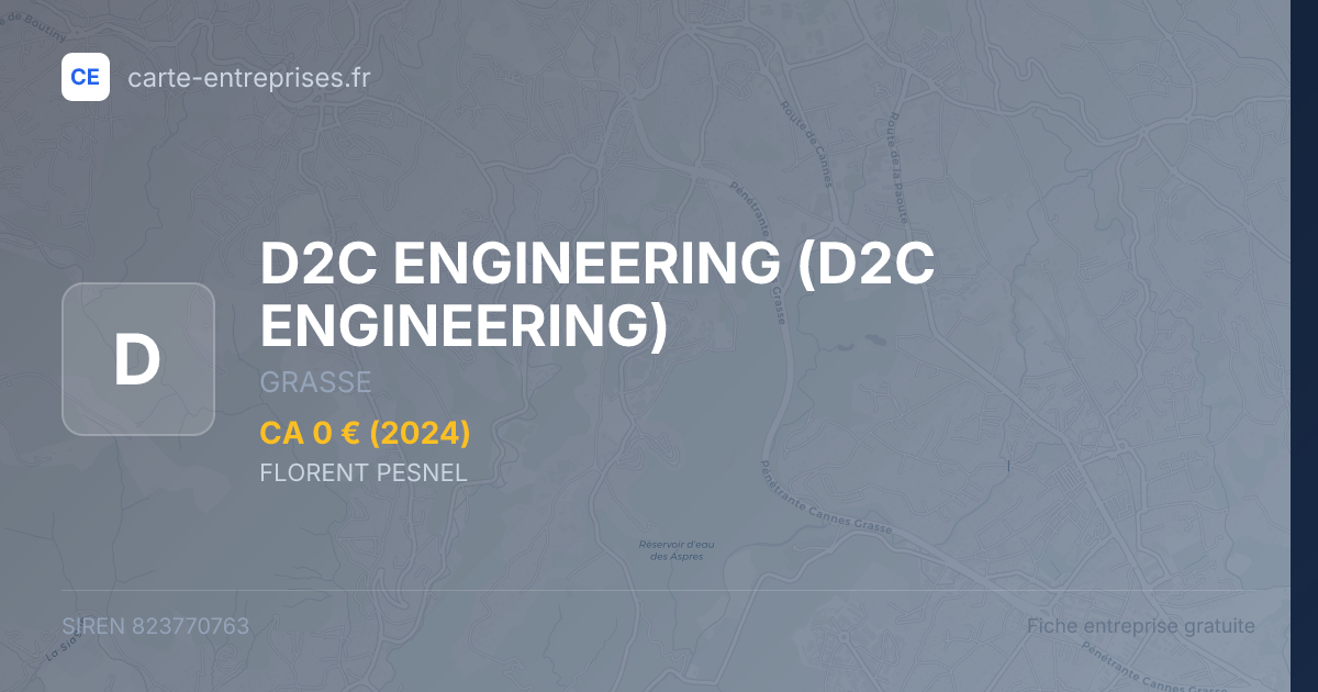D2C ENGINEERING — 823770763 — fiche entreprise