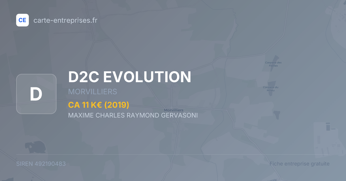 D2C EVOLUTION — 492190483 — fiche entreprise
