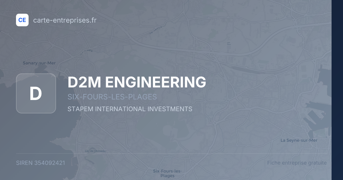 D2M ENGINEERING — 354092421 — fiche entreprise