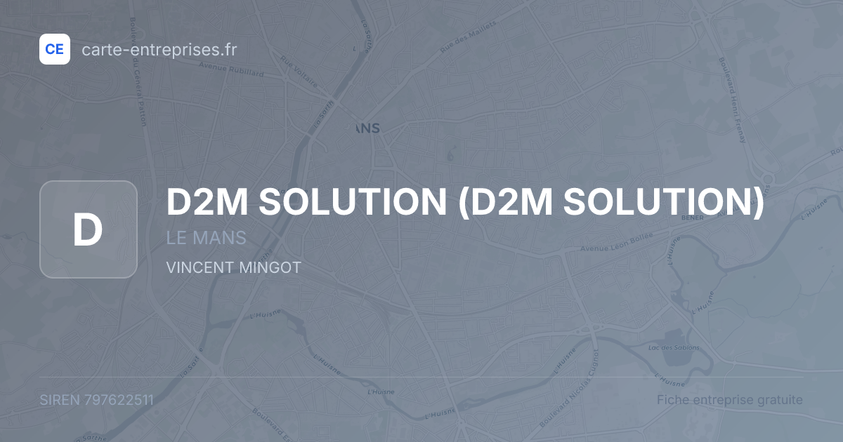 D2M SOLUTION — 797622511 — fiche entreprise