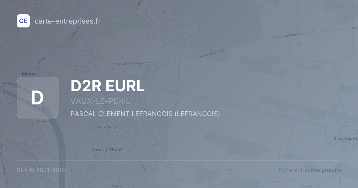 D2R EURL — 482114865 — fiche entreprise