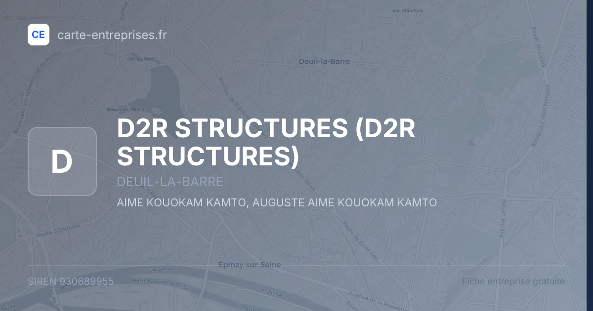 D2R STRUCTURES — 930689955 — fiche entreprise