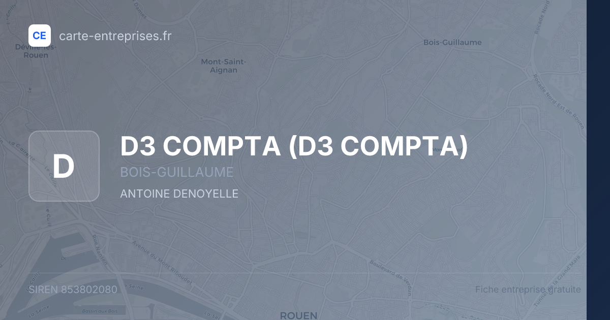 D3 COMPTA — 853802080 — fiche entreprise