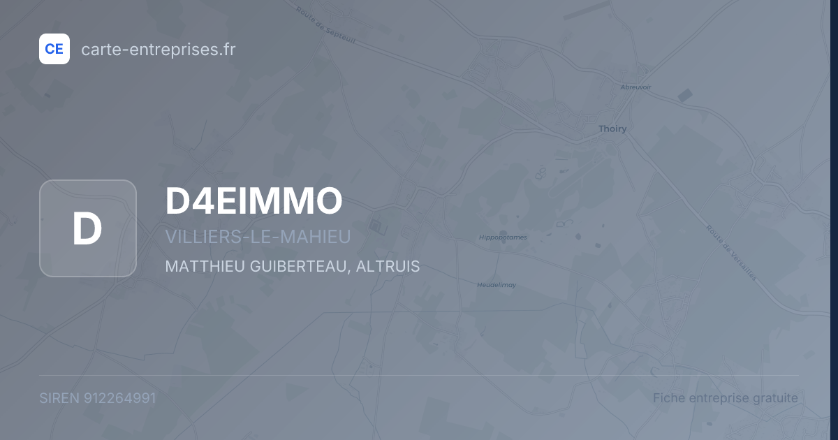 D4EIMMO — 912264991 — fiche entreprise