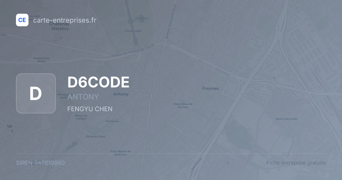 D6CODE — 940519960 — fiche entreprise
