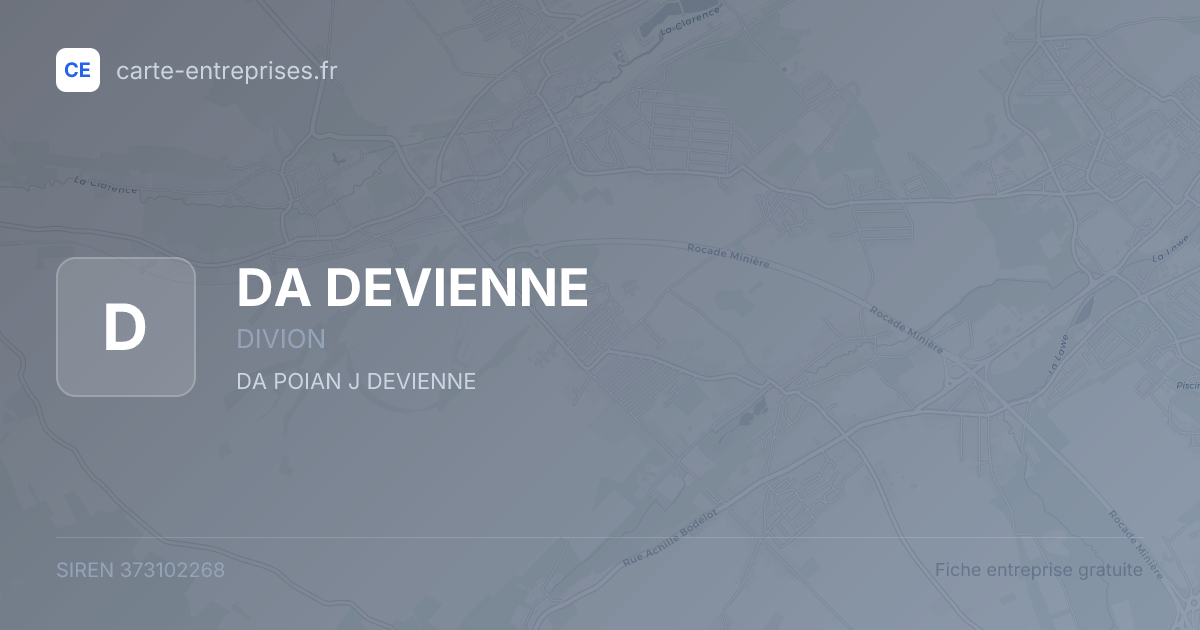 DA DEVIENNE — 373102268 — fiche entreprise