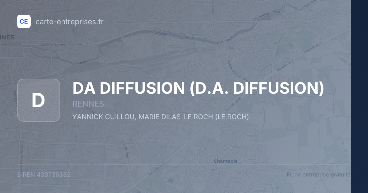 DA DIFFUSION (D.A. DIFFUSION) — 438736332 — fiche entreprise