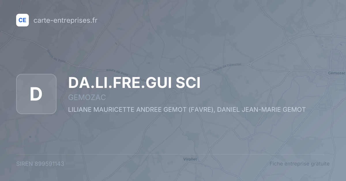 DA.LI.FRE.GUI SCI — 899591143 — fiche entreprise