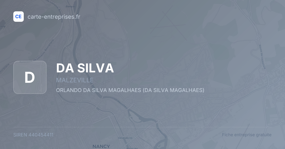 DA SILVA — 440454411 — fiche entreprise