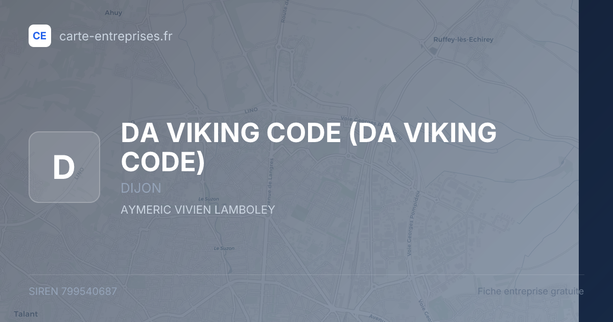 DA VIKING CODE — 799540687 — fiche entreprise