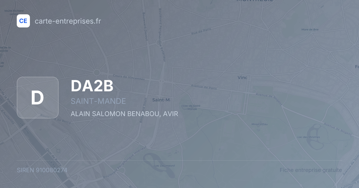 DA2B — 910080274 — fiche entreprise