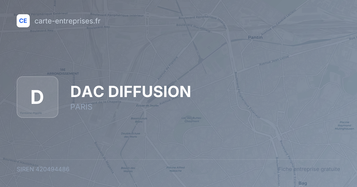 DAC DIFFUSION — 420494486 — fiche entreprise