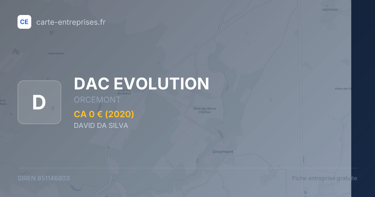 DAC EVOLUTION — 851146803 — fiche entreprise