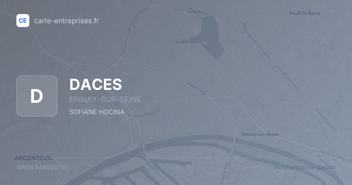DACES — 848092730 — fiche entreprise