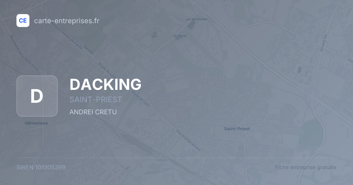 DACKING — 101305399 — fiche entreprise